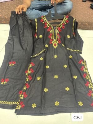 Alternative view of KURTI HEAVY RAYON COTTON FABRIC WID CHICKEN KARI STYLE EMBROIDERY WORKÂ