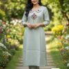 PURE HEAVY DHABU SLUB COTTON KURTI WITH PANT