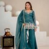 Launching New Designer Party Wear Look Top ,  Plazzo  and Dupatta