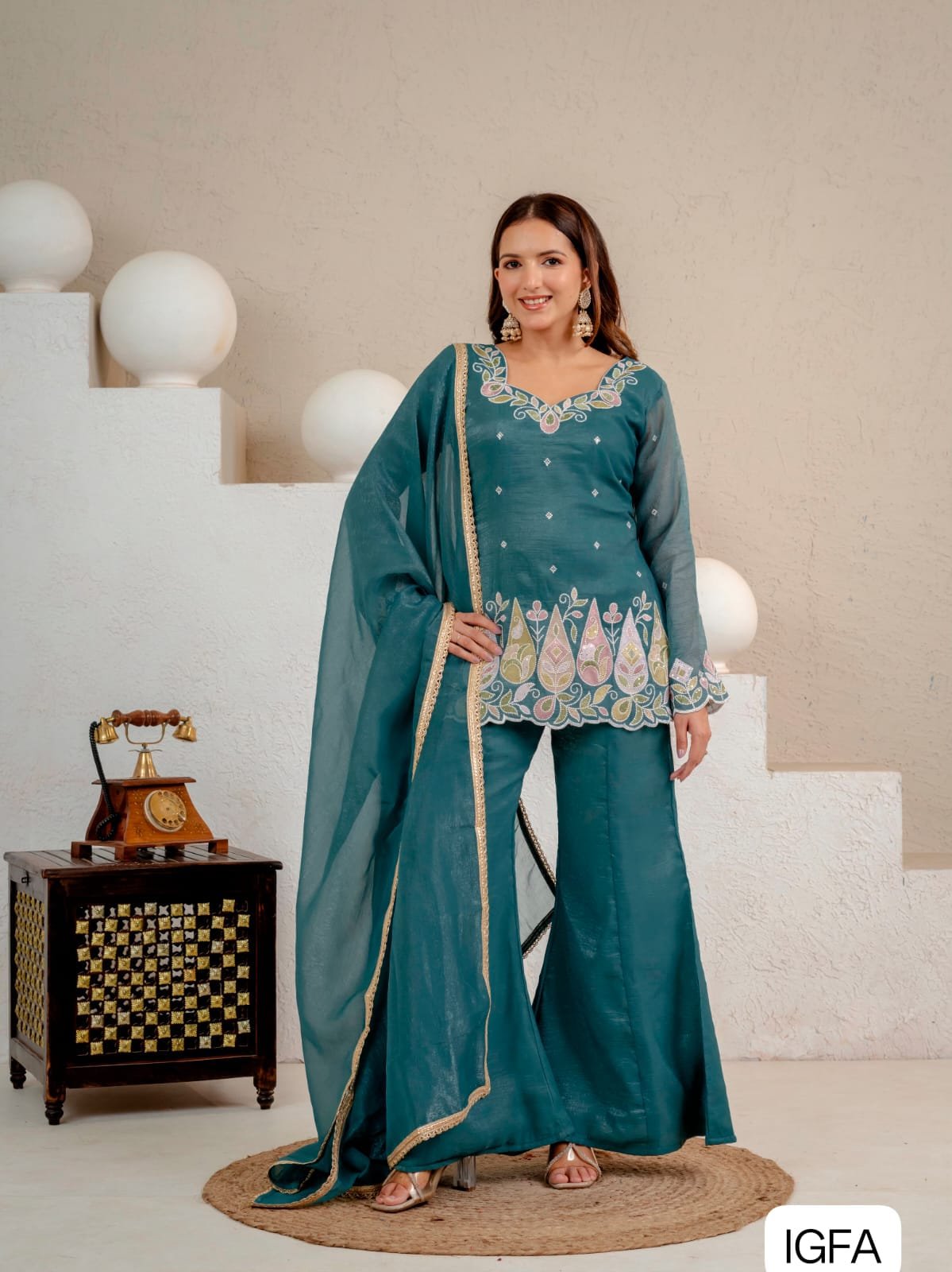 Launching New Designer Party Wear Look Top , Plazzo and Dupatta