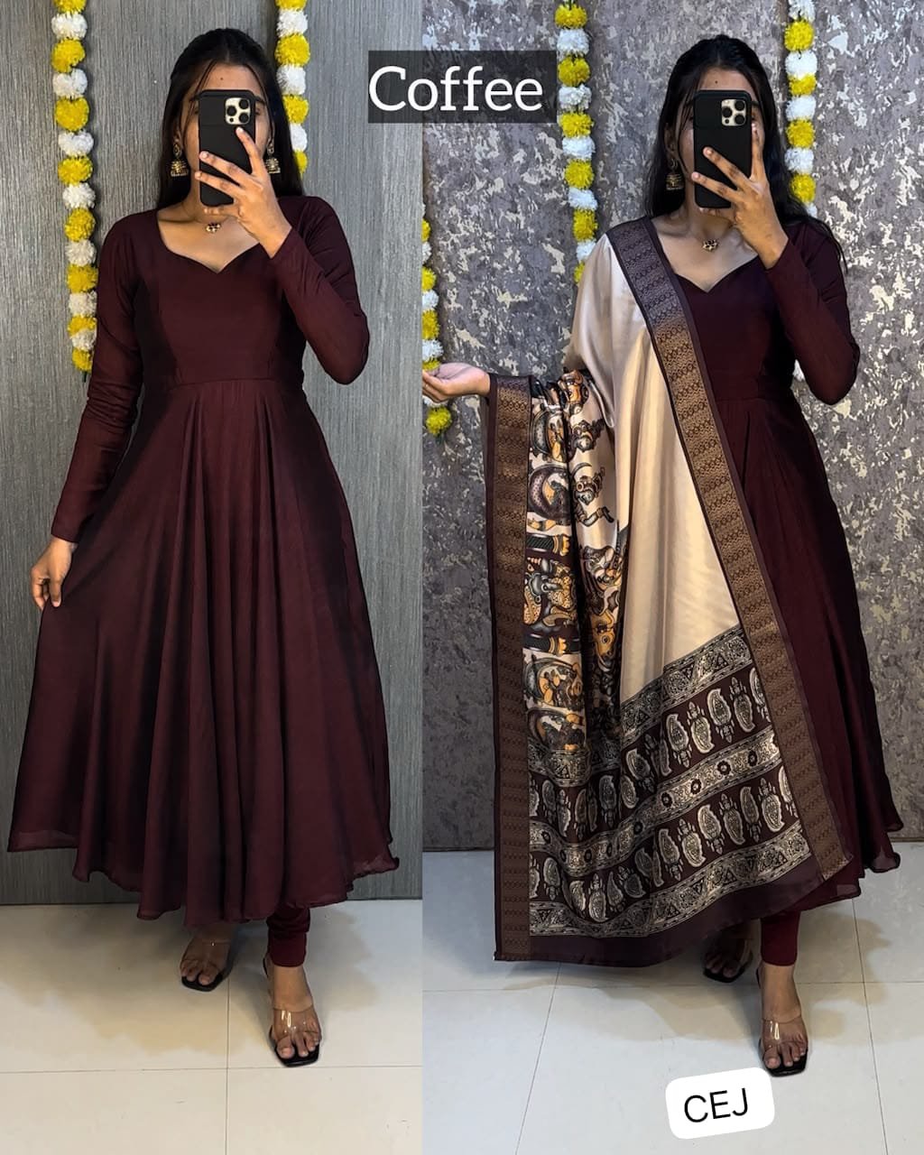 Mox Creation Launching Beautiful Anarkali with trending kalamkari dupatta - Image 4