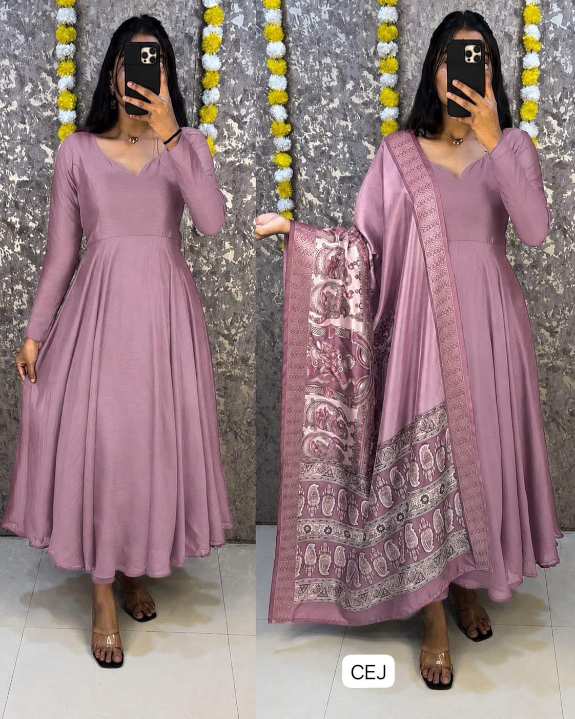 Mox Creation Launching Beautiful Anarkali with trending kalamkari dupatta - Image 5