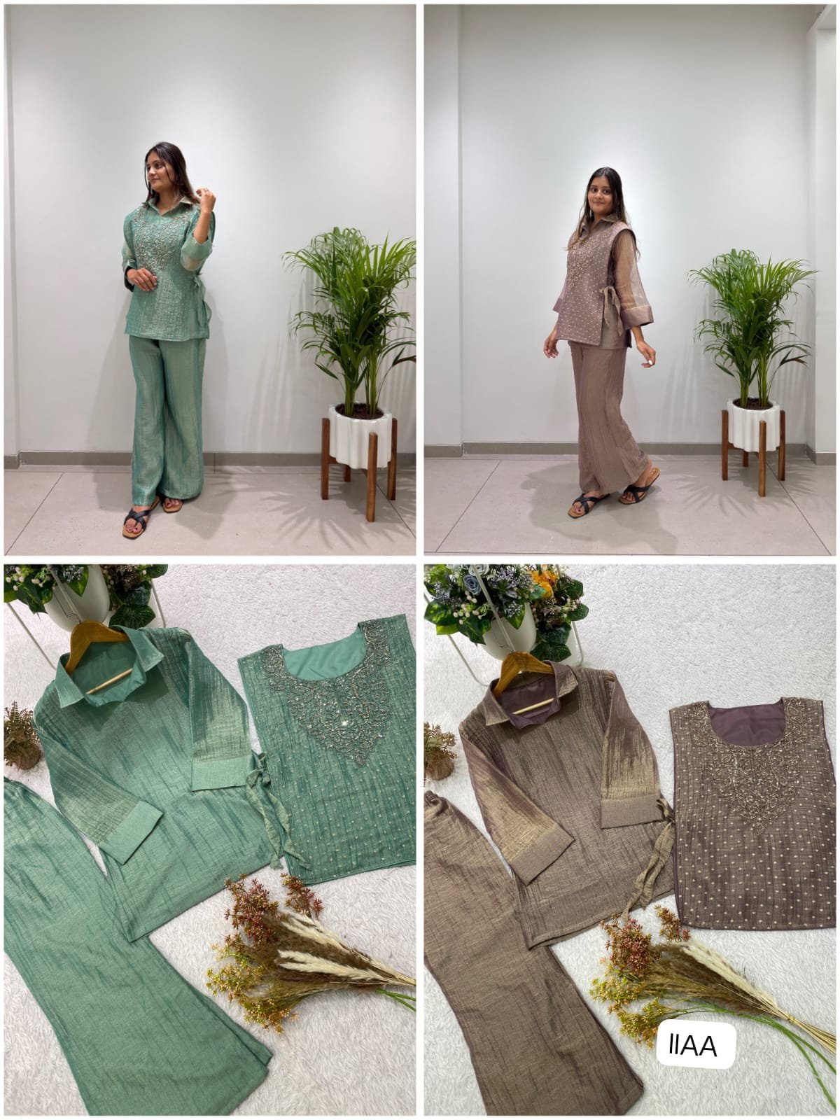 THIS FESTIVAL SEASON , TRY OUR DESIGNER SHIRT ,PANT WITH HAND EMBROIDERED SHRUG* - Image 4