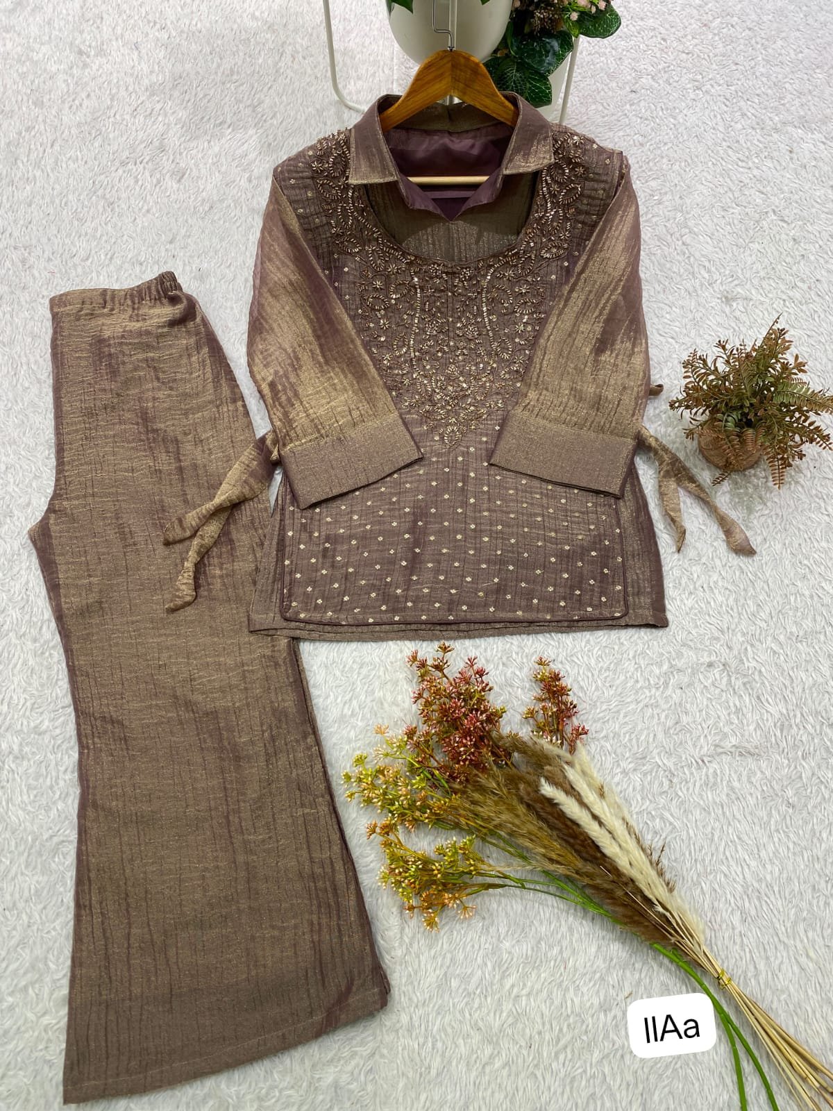 THIS FESTIVAL SEASON , TRY OUR DESIGNER SHIRT ,PANT WITH HAND EMBROIDERED SHRUG* - Image 3