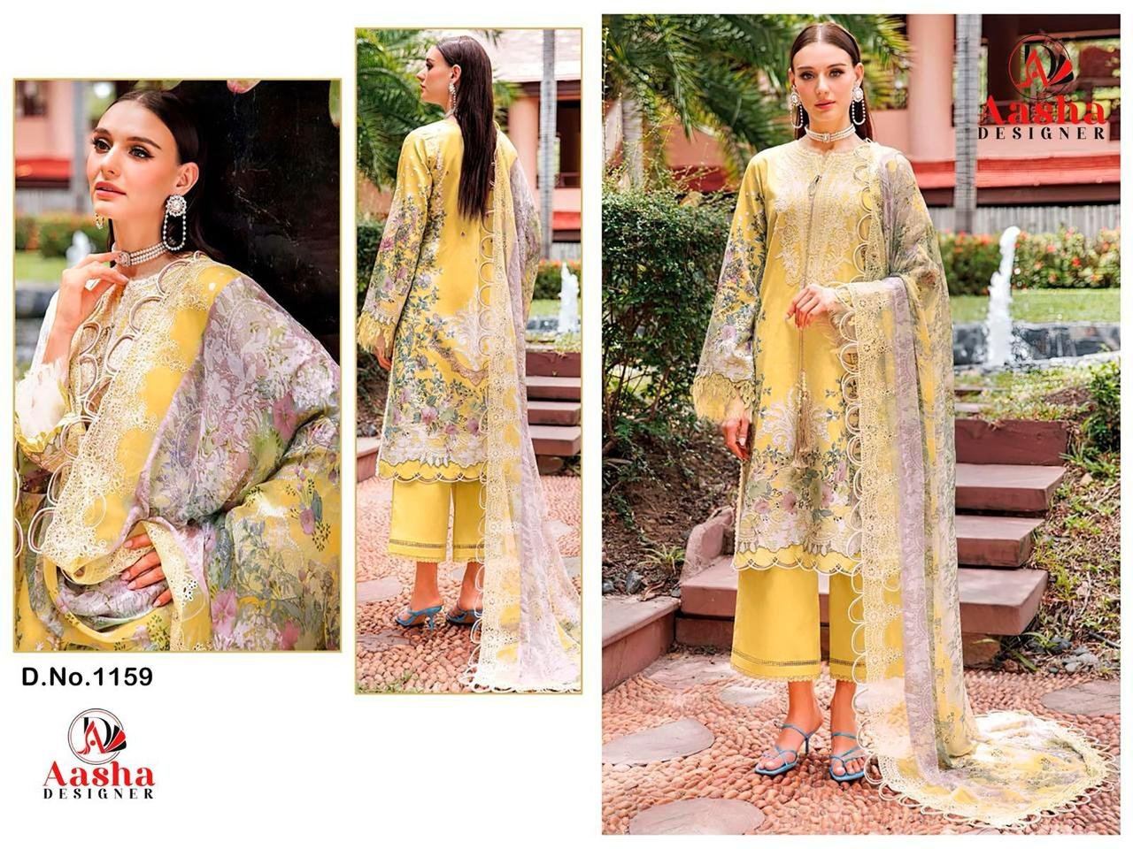 pure cotton print with exclusive patch HEAVY embroidery( 2 PATCH)