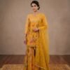 THIS WEDDING SEASON WEAR OUR BEAUTIFUL SEQUENCE EMBROIDERED WORKED TOP , SARARA WITH DUPATTA