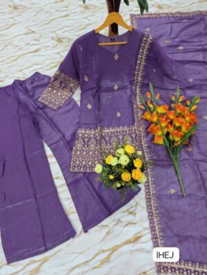 Alternative view of WOMEN'S PURE CRUNCHY SILK SARARA SET'S SHIVAM COLLECTION PRESENTS
