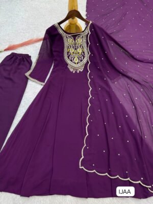 Alternative view of LAUNCHING NEW TRANDING COLLECTION FANCY ANARKALI GOWN WITH PANT AND BEAUTIFUL DUPATTA