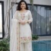 AK-Series New Designer Party Top Pallazo & Dupatta Set