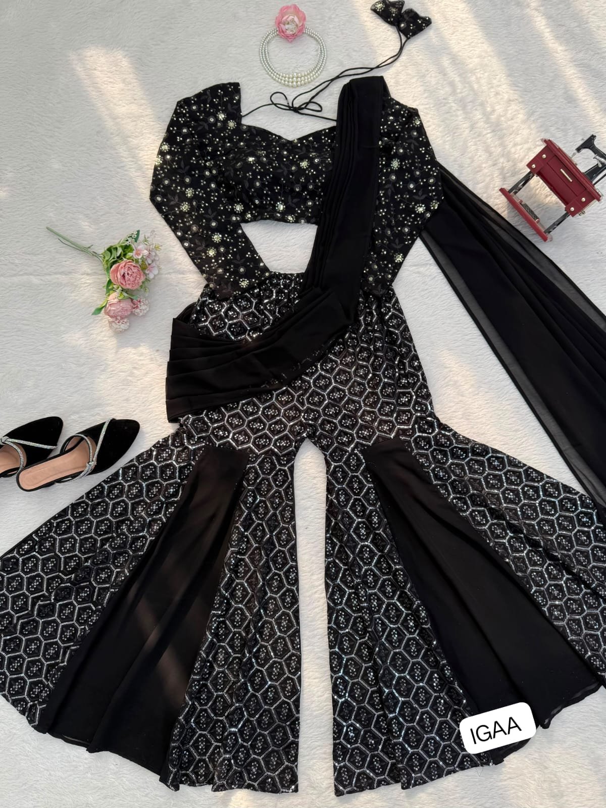 Step into effortless charm with our exclusive 3-piece set β crafted for comfort, stitched with grace. - Image 2