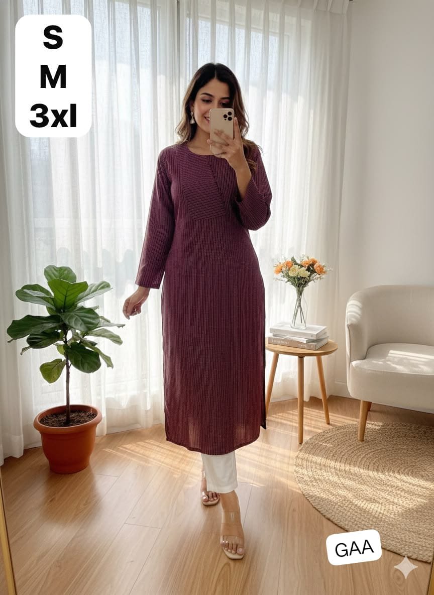 New Designers Kurti with Stitching Patterns - Image 3