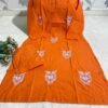 This Kurti Pant Set is perfect for the Festival season with its vibrant  and beautiful Print Concept. Plus, the included matching the look and adds an extra touch of style..
