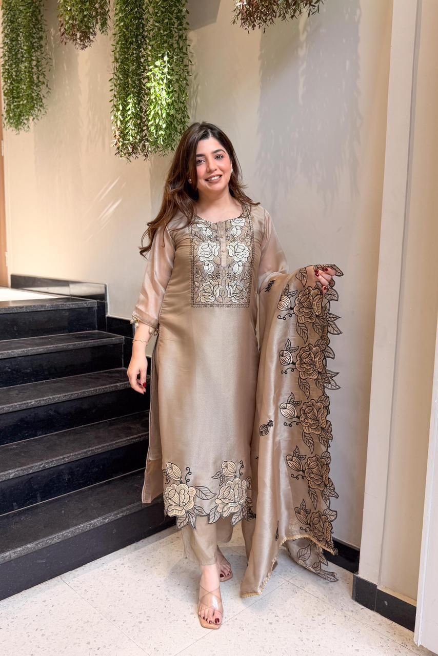 THIS WEDDING SEASON, TRY OUR DESIGNER EMBROIDERED CUT WORKED SUIT - Image 4