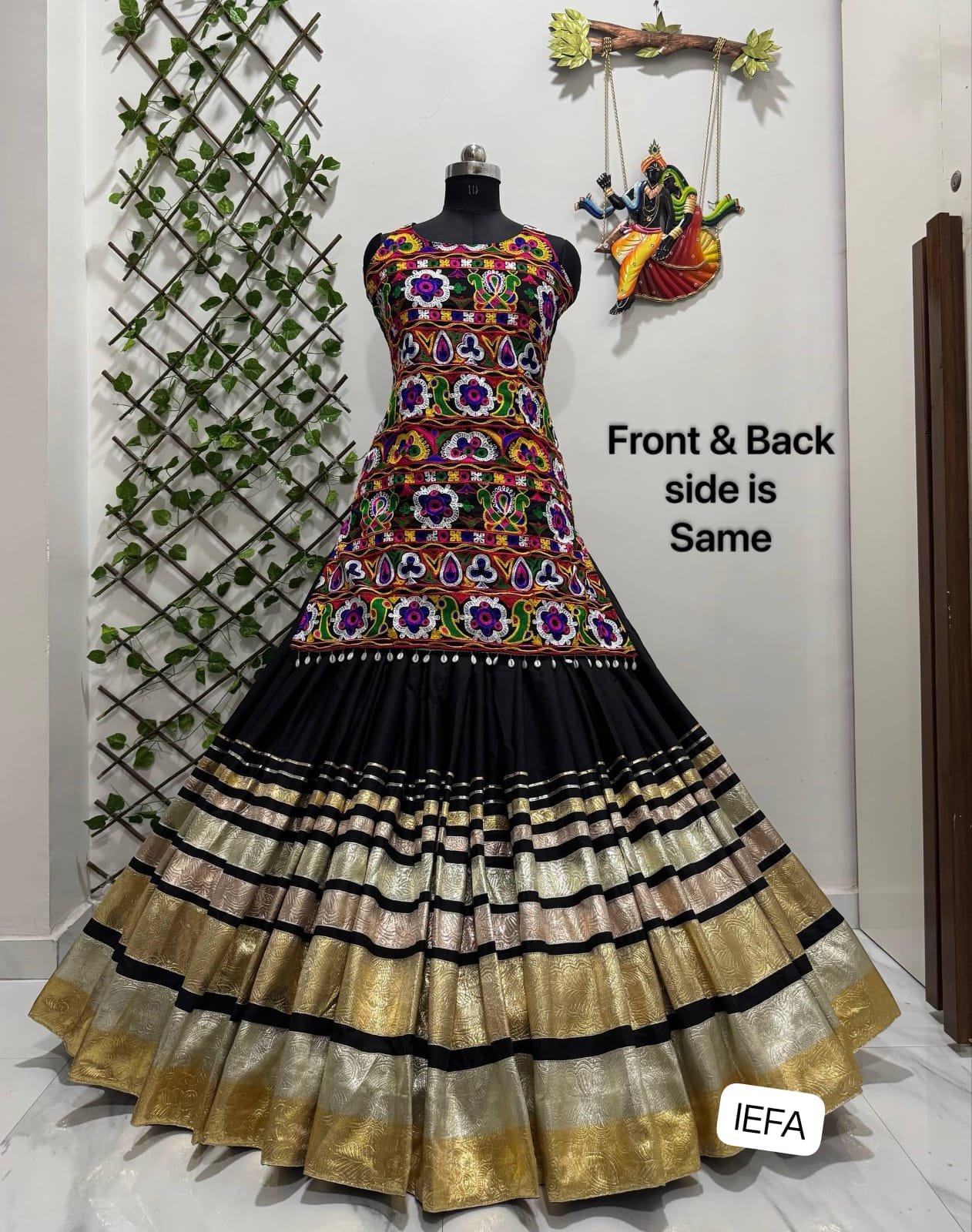AK SERIES PRESENTING NEW NAVRATRI SPECIAL INDOWESTERN LEHENGA SET WITH GAMTHI WORK - Image 2