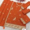 Heavy Chinon with Heavy Embroidered 3mm & 5mm Sequence Work