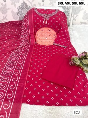 PURE MUL COTTON KURTI WITH PANT WITH MATCHING DUPPATA 