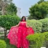 You gonna love elegance with Modern touch ,Here we Presenting Exclusive Anarkali shoot design in 2 beautiful colors