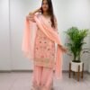 THIS SEASON, TRY OUR DESIGNER CORDING WITH SEQUENCE EMBROIDERED WORKED TOP PLAZZO WITH DUPATTA