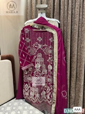 STITCHED GEORGETTE WITH EMBROIDERY WORK (INNER STITCHED) WITH STITCHED SANTOON BOTTOM WITH GEORGETTE EMBROIDERY DUPATTA