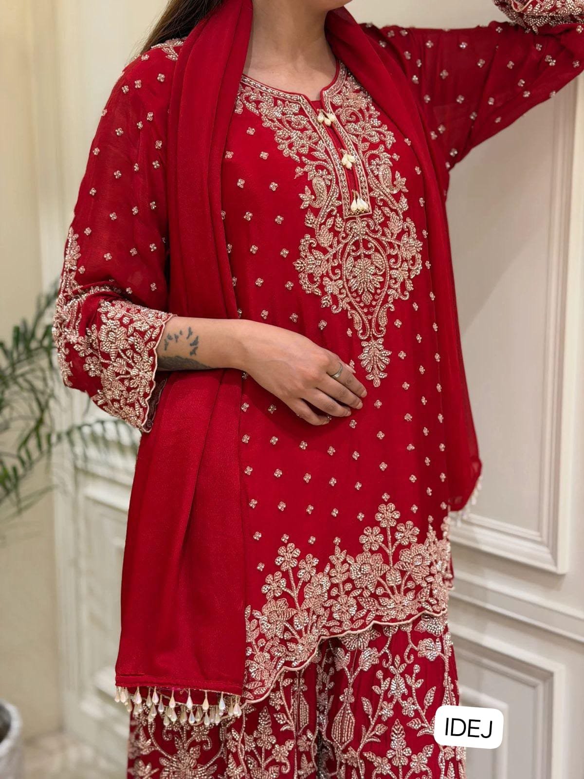 ENHANCE THE BEAUTY OF YOUR WARDROBE WITH THIS NEWLY LAUNCHED KURTI , PLAZZO & DUPATTA SET