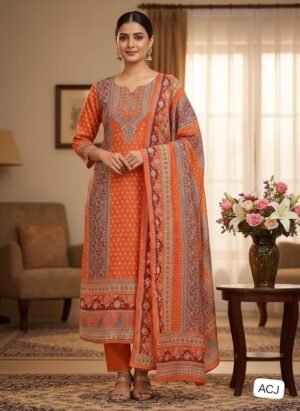 Pure Russian Silk Kurti With Pant With Duppata 