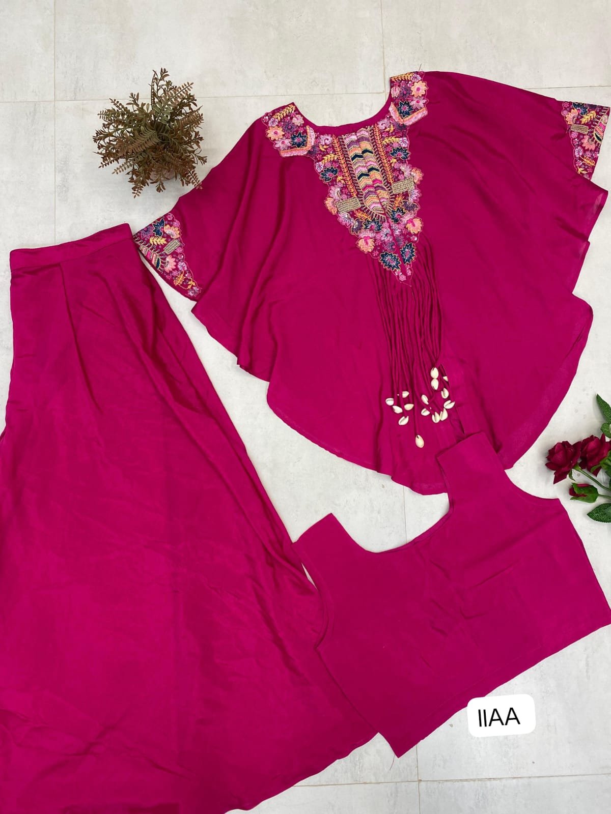 EW TRENDY THREE PIECE INDO WESTERN WITH SEQUENCE EMBROIDERED WORK - Image 7