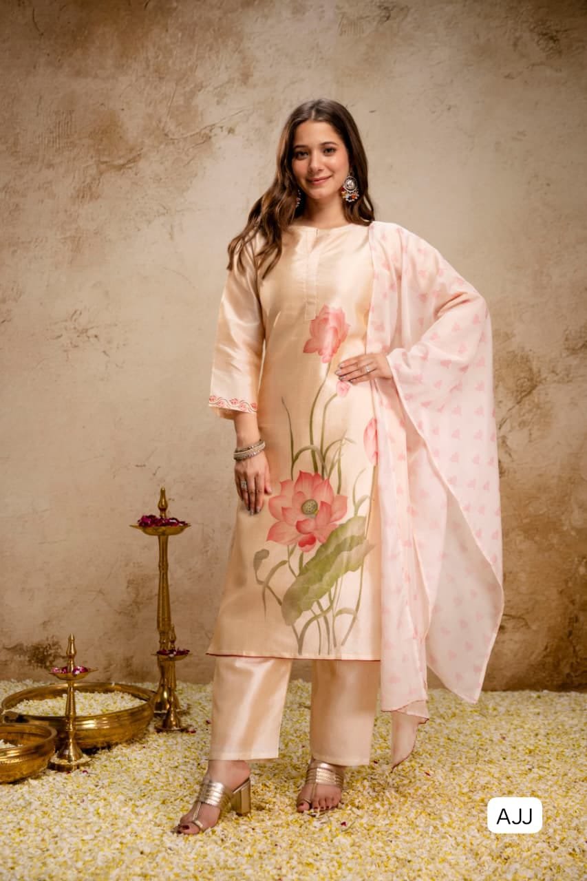 PURE VISCOSE SOFT ASSAM SILK KURTA SETS