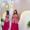 THIS FESTIVAL SEASON , TRY OUR DESIGNER TOW PIECE ARTICLE, TOP AND PLAZZO WITH SEQUENCE EMBROIDERY WORK
