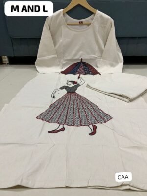 Alternative view of Featuring Beautiful Suit Sets in PURE KHADI COTTON Top With Plazzo, it is beautifully decorated with Multi thread work desgins