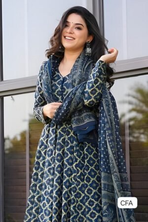 Alternative view of Introducing our elegant Rayon Printed Anarkali Collection, thoughtfully designed to bring together comfort, style, and everyday grace.