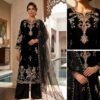 glass silk with beautiful embroidery  work front and back also sleeves and daman cutwork