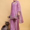 Featuring beautiful Heavy Suit Set which is beautifully decorated Semi Beats work🪡. It is paired with Plazzo🪡.Complet Lining with Beautiful work