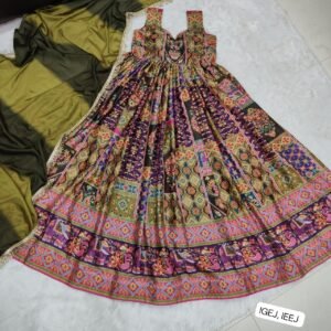 Alternative view of Exquisite Printed Chinon Wedding Gown Set