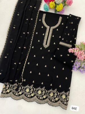 Blooming Fox Georgette with Heavy Embroidered 3mm Sequence Work