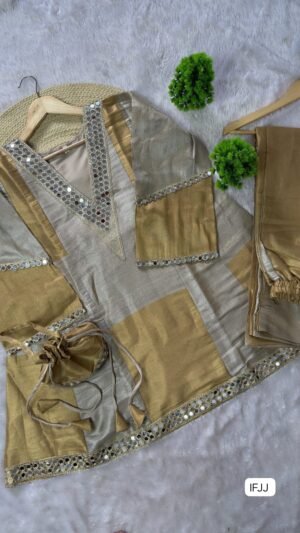 Alternative view of Designed to Make you feel Like a Queen. With Their Comfortable Fit, Premium Fabrics and Stunning Mirror Work, this is sure to make You Feel Confident and Stylish All Day Long