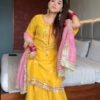 PRESERNTING NEW READY TO WEAR DESIGN HEAVY EMBROIDERY AND SEQUENCE WORK TOP - PLAZZO WITH  DUPATTA