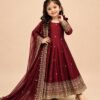 Trending Launching New Collection Beautiful Kids Gown Set Full Sttiched
