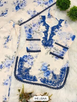 Alternative view of Presenting New Designer Collection In Heavy Faux Georgette Silk Top-Bottom And Dupatta Set Fully Stitched Ready To Wear