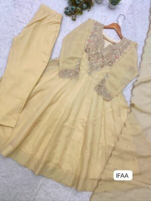 Alternative view of THIS FESTIVAL SEASON WEAR OUR BEAUTIFUL CORDING WITH SEQUENCE EMBROIDERED WORKED GOWN , PANT WITH DUPATTA