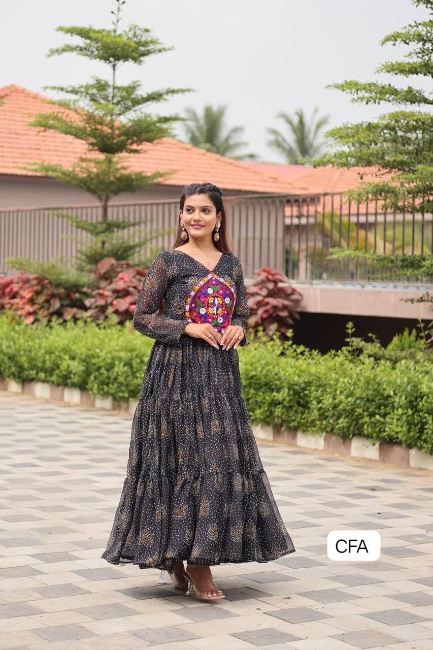 AK Creation is Launching Navratri Special Gamathi Work Gown - Image 3