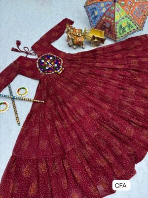 Alternative view of AK Creation is Launching Navratri Special Gamathi Work Gown