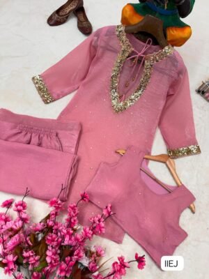 Alternative view of Rakshabandhan Spacial co-ord set with 5 beautiful colors
