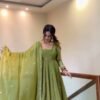 Silk And Heavy Embroidery Sequence Work gown-sharara And Dupatta Set Fully Stitched Ready To Wear Collection