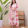 Look straight out of a dreamy movie set as  you turn around and walk in this elegant flaired suit ! The perfect of traditional wear