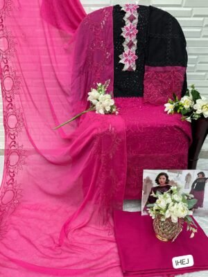 Alternative view of PURE COTTON WITH HEAVY EMBROIDERY WORK WITH MOTI WORK