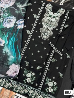 Alternative view of COTTON WITH EMBROIDERY COTTON BOTTOMS MASLIN DUPATTA