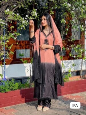 Presenting New Designer Party Wear Look Top-Plazzo and Dupatta With Heavy Embroidery Beads Work