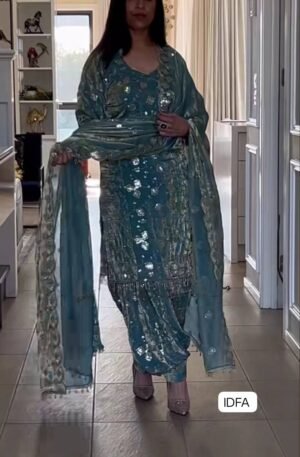 Launching New Designer Party Wear Look Top , Dhoti Salwar and Dupatta