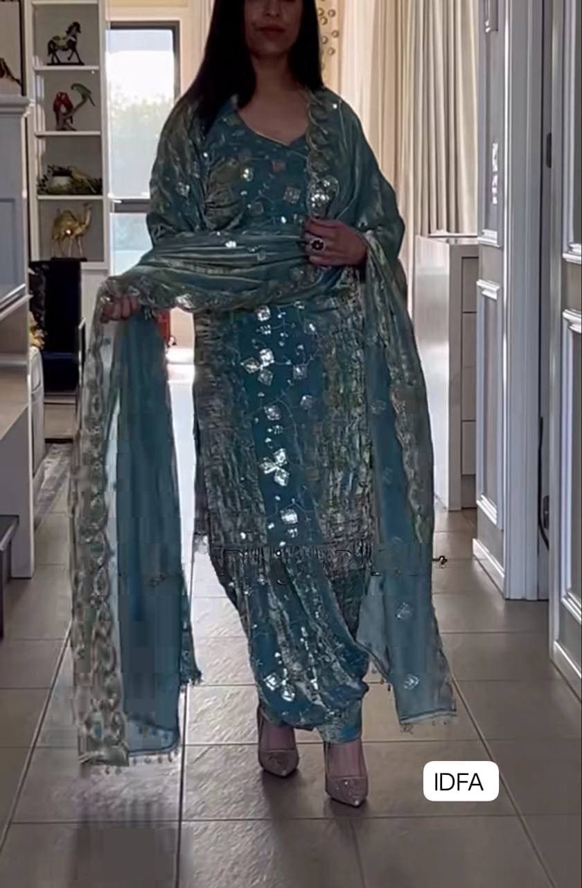 Launching New Designer Party Wear Look Top , Dhoti Salwar and Dupatta