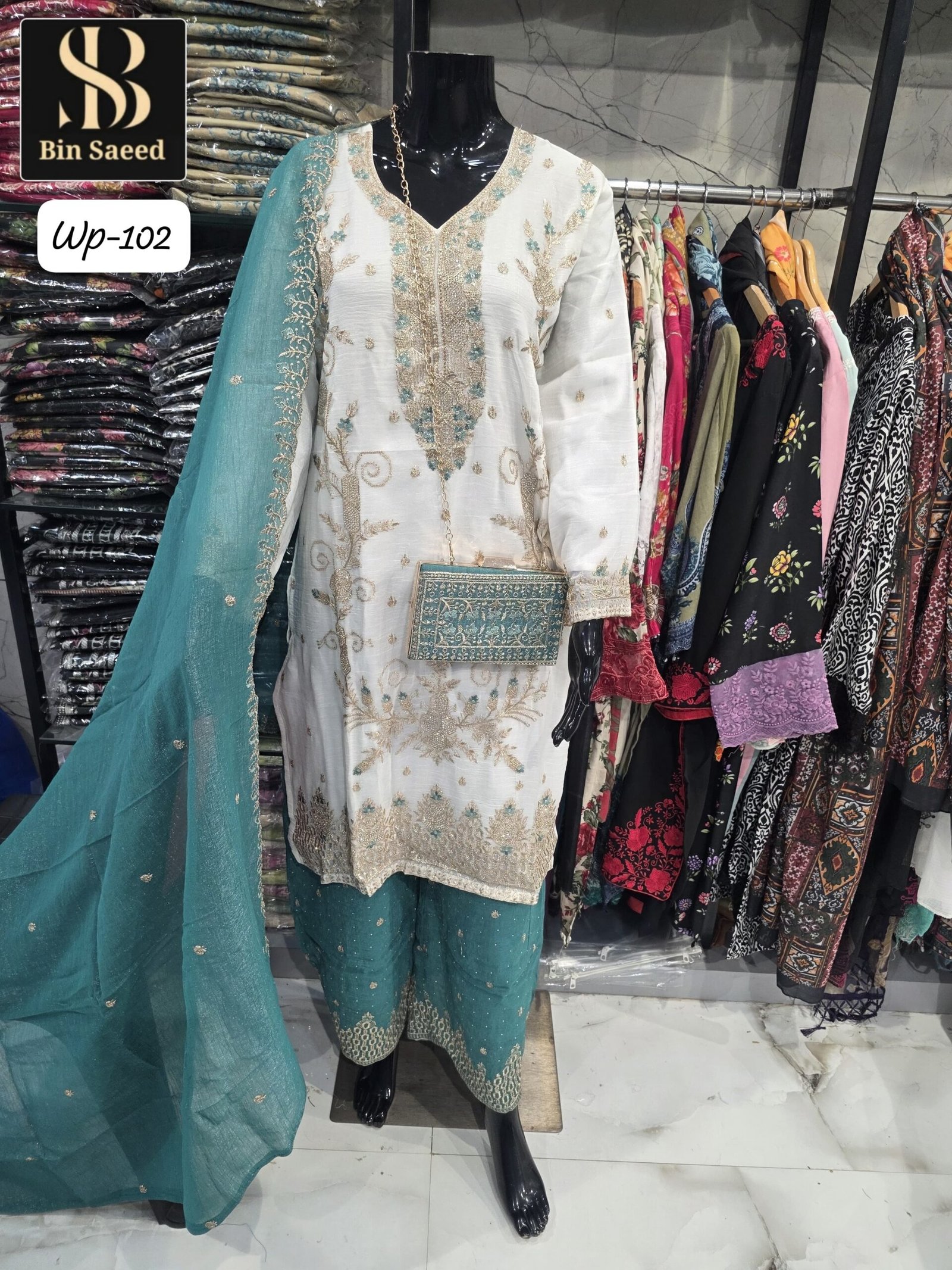 BIN SAEED PPRESENT NEW DESIGN HEAVY DESIGN WITH JARKAN - Image 3